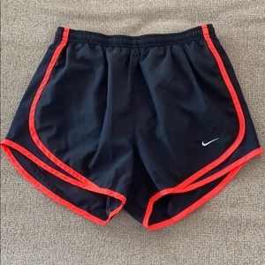 Black/Red Orange Nike Tempo Running Shorts. Small.